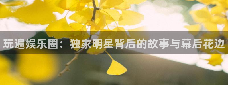 益达娱乐官网：玩遍娱乐圈：独家明星背后的故事与幕后花边