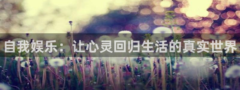 益达娱乐4注册：自我娱乐：让心灵回归生活的真实世界